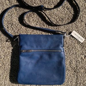 Charming Charlie Navy Blue/Silver Crossbody